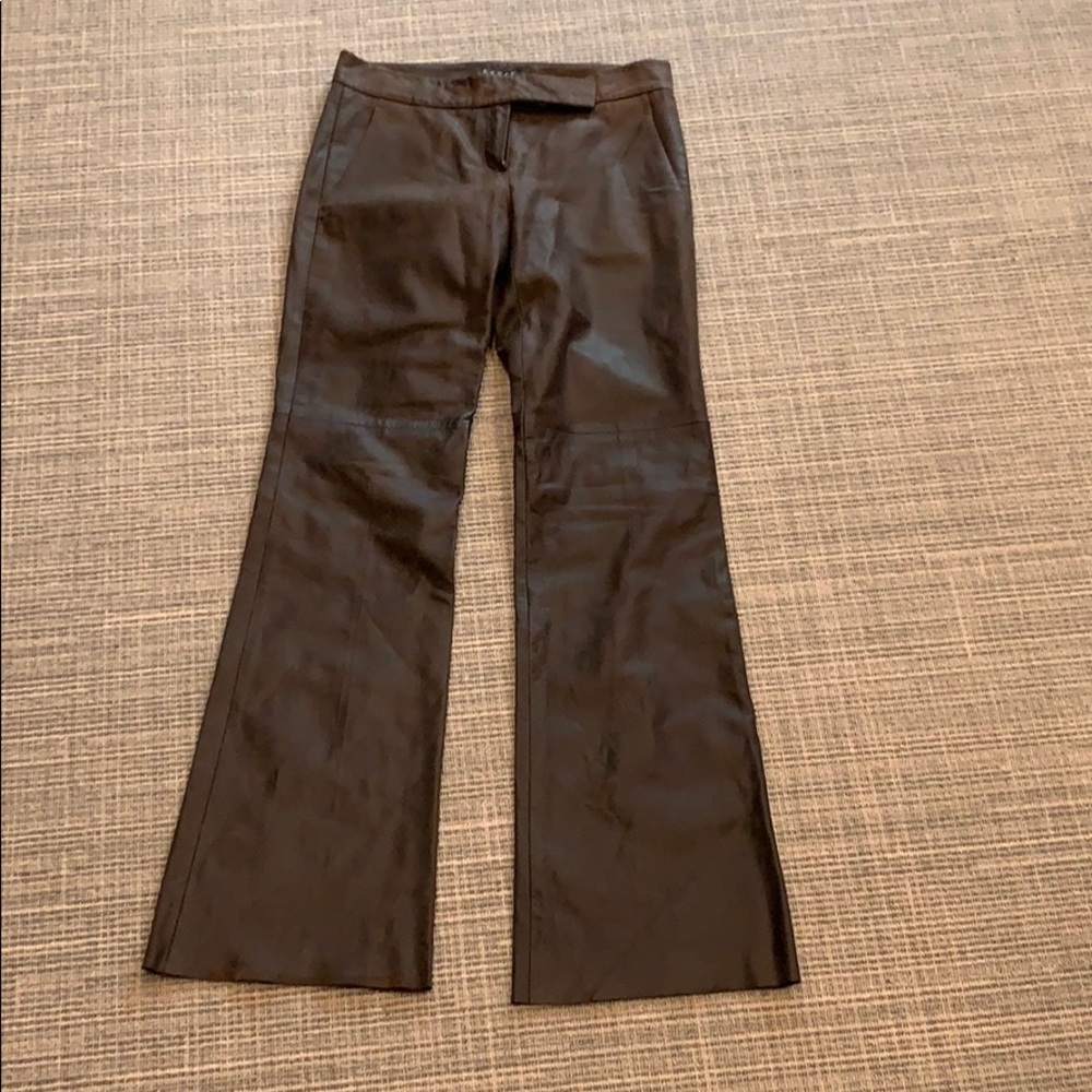 Theory brown leather pants - Picture 8 of 9